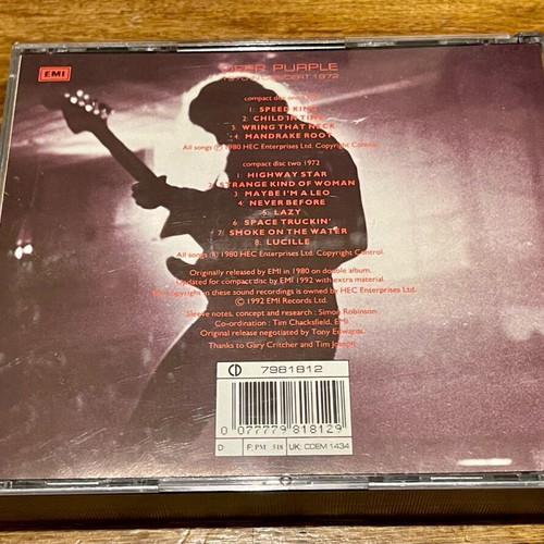 Deep Purple In Concert 1970 - 1972 CD used, double, rock