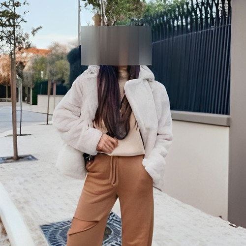 Waisted ribbed trackpants brown new with side pockets and slit