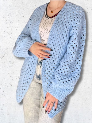 Handmade Baby Blue Cardigan size L