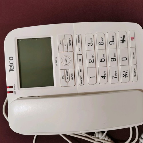 Telco landline phone new, wired, white GCE-6215