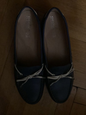 Geox women's leather moccasins Vega size 41 new, blue