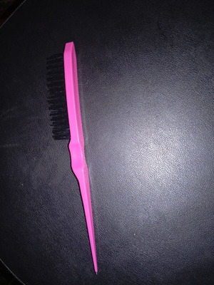 Teasing Brush Volume Brush bright pink magenta with black bristles like new