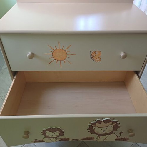 Casa Baby Bed Set with Mattress and Chest of Drawers like new