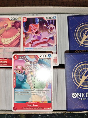 One Piece trading cards used, bulk approx. 1235 cards