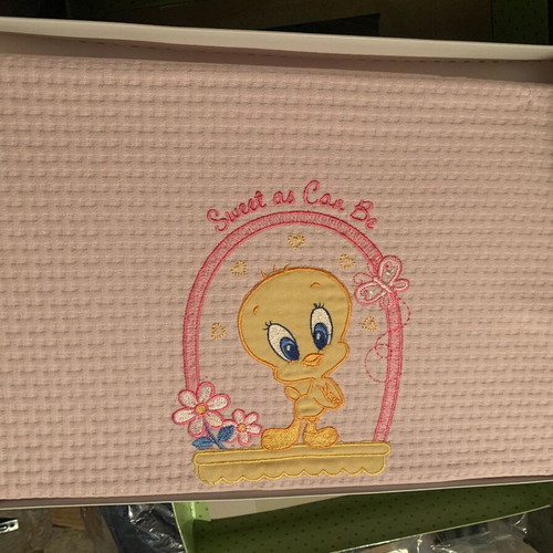 Looney Tunes Omega quilted crib blanket new