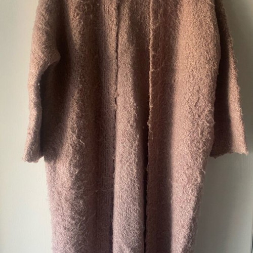 Bershka Long Soft Cardigan Like New Nude Dusty Pink