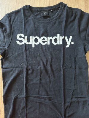 Superdry Logo T-Shirt μαύρο μέγεθος L σαν καινούργιο