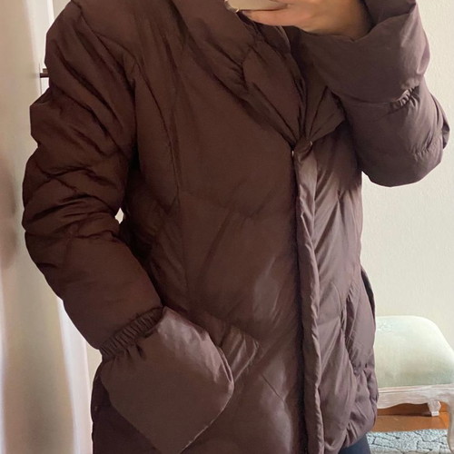 Down jacket used, brown, size L