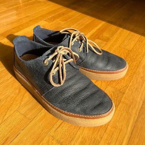 Clarks Clarkwood Low leather shoes size 41.5 like new navy blue