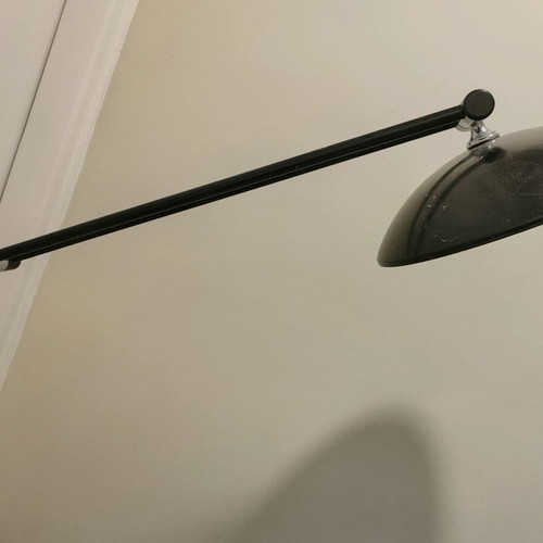 Black metal floor lamp like new with dimmer