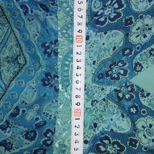 Bershka Y2K empire boho top, turquoise and blue