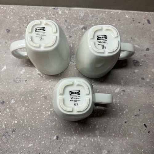 IKEA mugs set of 3 like new, white