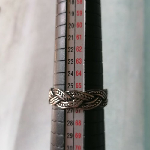 Men's silver 925 handmade braided ring new no 66 (US 11.5)