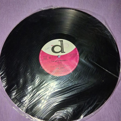 Donna Summer A Love Trilogy LP vinyl like new, vintage Italian