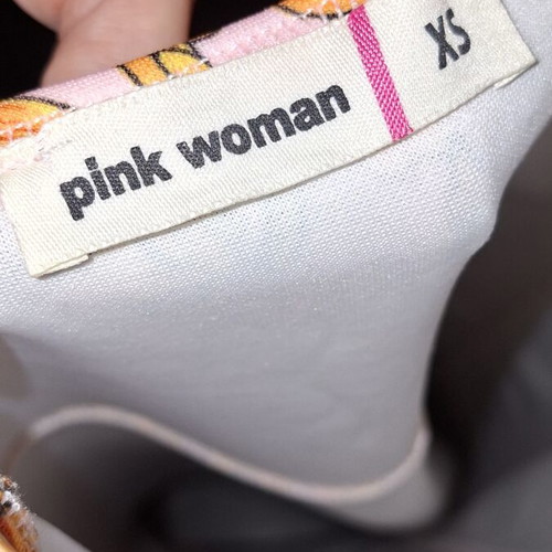 Pink Woman dress XS, sleeveless floral print