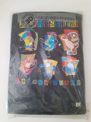 T-shirt Looney Tunes 2000 medium μαύρο καινούργιο