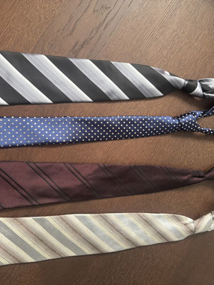 Set of 4 men's ties, multicolor