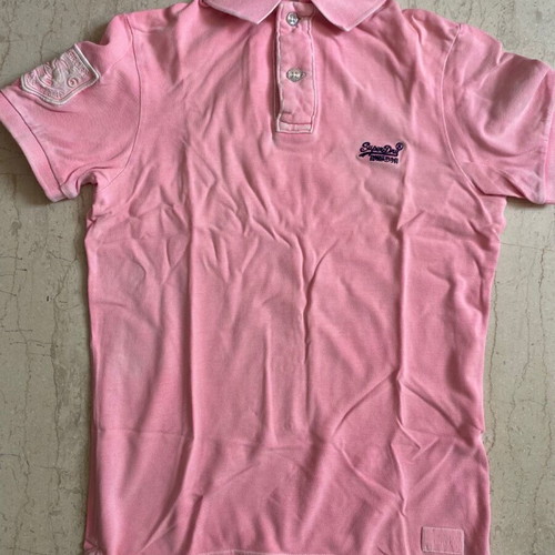 Superdry Polo Men's Medium like new Pink Stonewashed