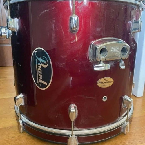 Pearl Forum Series drums 1990's used, burgundy set