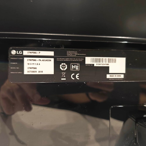LG 27MP59G-P IPS Gaming Monitor 27" FHD 1920x1080 5ms GTG