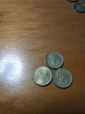Greek coins like new, 20drachmas Solomos