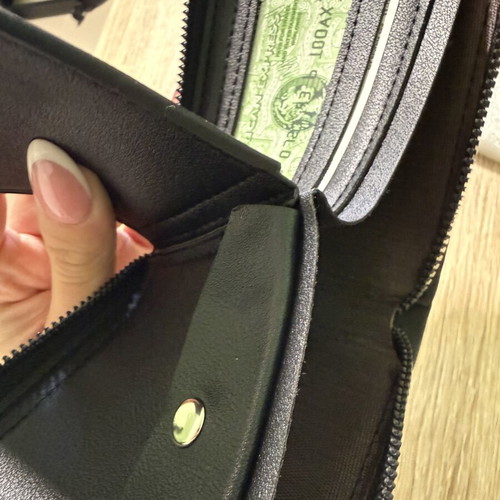 Men's wallet new, black