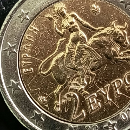 2€ Coin Greece 2002 "S" like new with multiple errors