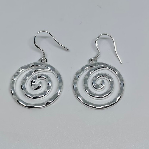 Spiral Earrings silver color like new