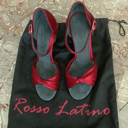 Rosso Latino Latin dance women's sandals used, size 36, red