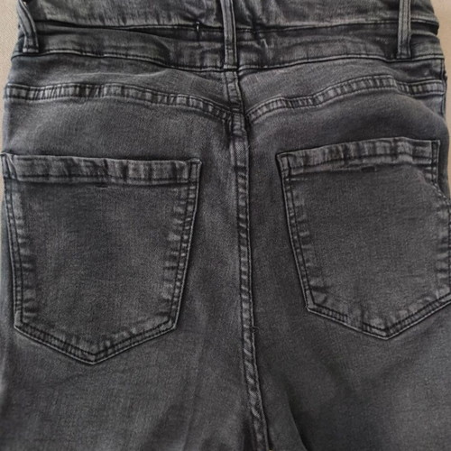 Bershka Super High Waisted Jeans Like New, Black, Size S