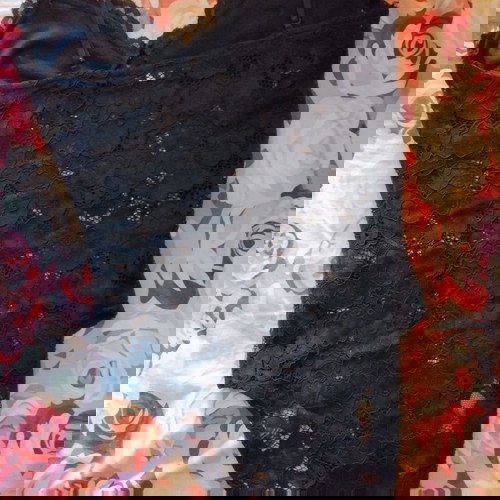 Zara κορμάκι δαντέλα μαύρο small - medium size ολοκαίνουριο