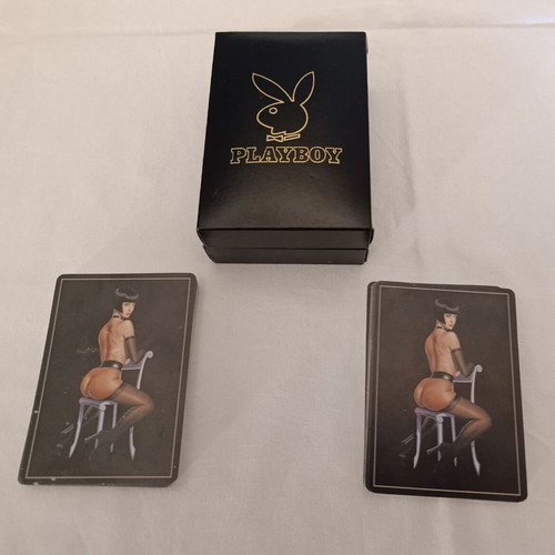 Playboy collectible deck used from 1990s with large hard case