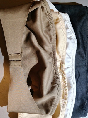 Bras new, set of 4, black, beige, white and brown
