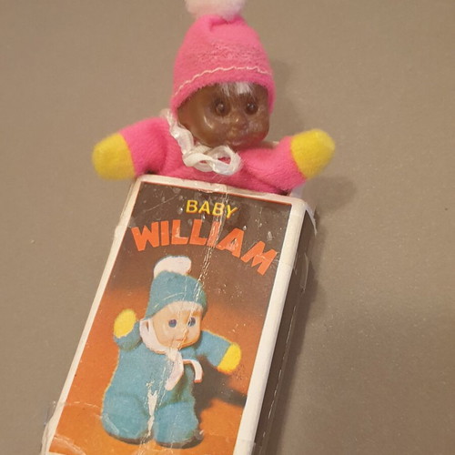 El Greco Baby William Bean doll used, pink, dark skin, original box