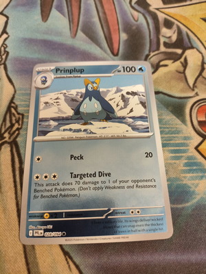 Prinplup Pokemon Card Reverse Holo like new