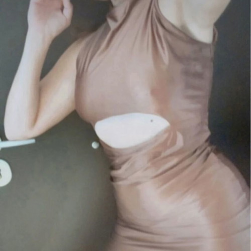 Bubblegun mini dress, brown, lycra