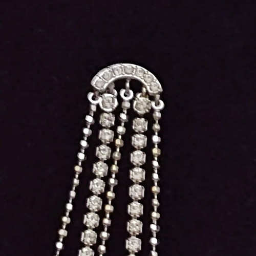 Swarovski Tassel Fit silver long earrings