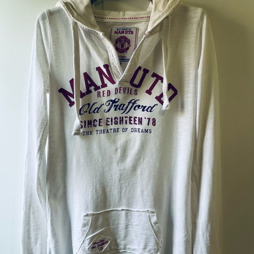 Authentic Manchester United vintage hoodie white, like new, size S