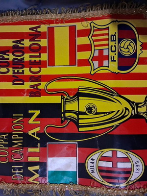 Champions League 94 Final Banner Milan - Barcelona used