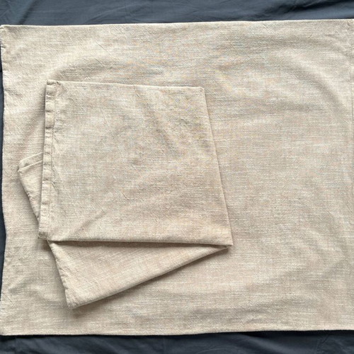 Set of 2 dark beige decorative pillowcases 70 x 80 cm like new