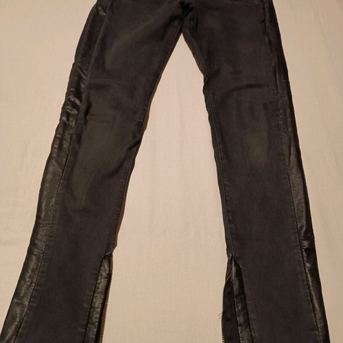 Reiko pants used, black, five-pocket, elastic, size 25