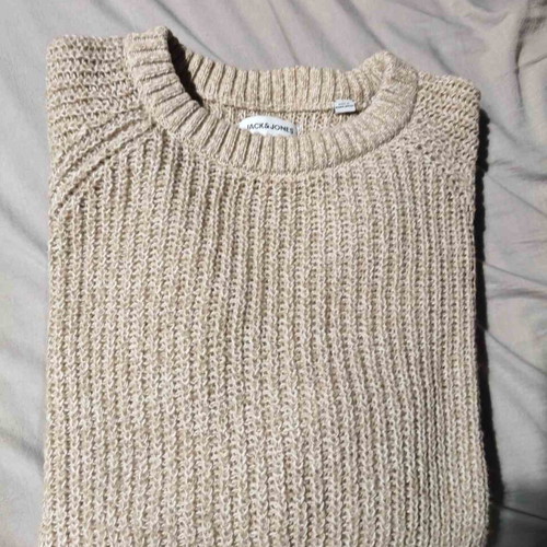 Jack & Jones men's sweater size large like new, beige