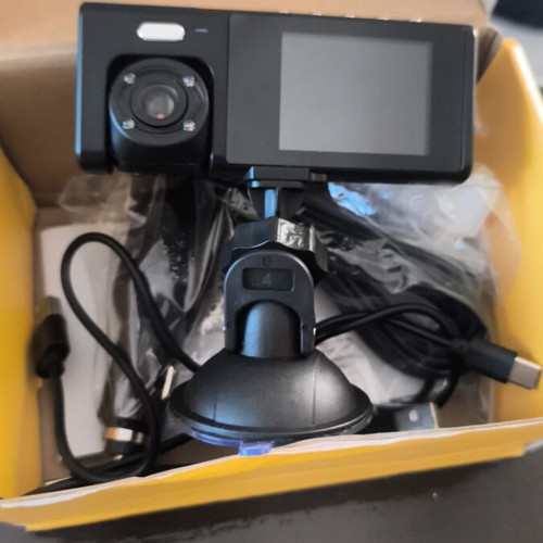 Car accident and traffic security camera double new