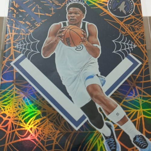 Anthony Edwards NBA Hoops Haunted Hoops Holo Web Parallel card