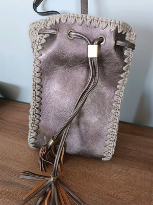 Handmade knitted pouch backpack bag new A To Z Greek