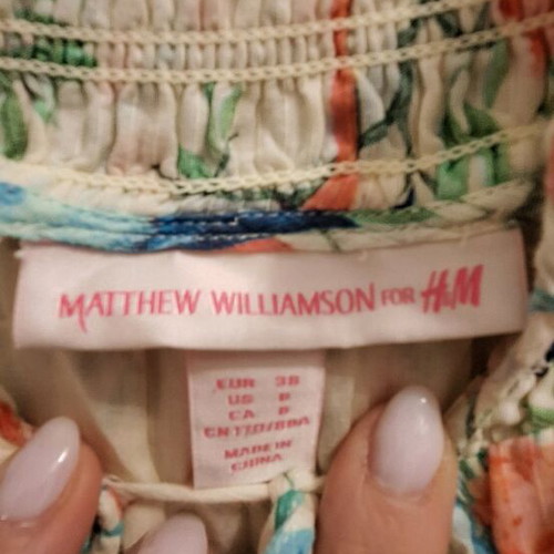 H&M x Matthew Williamson floral dress size 38 like new