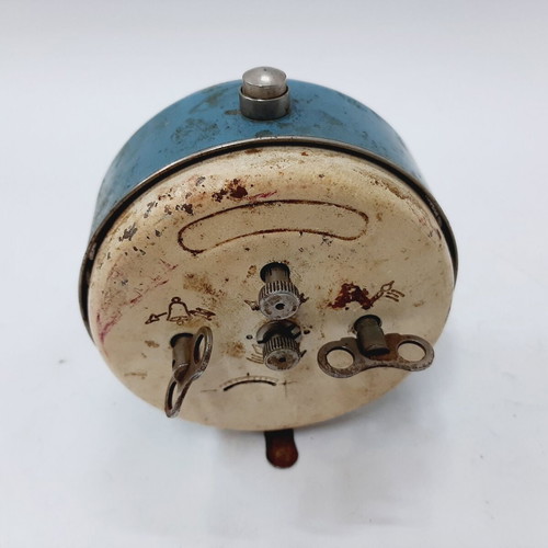 Mera-Poltik vintage mechanical alarm clock from 1950s Poland, used
