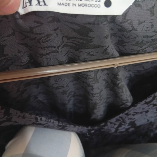 Zara maxi dress XL size black and gray with flowers like new