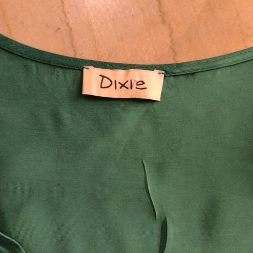 Dixie satin green blouse like new, 100% viscose, size S-L