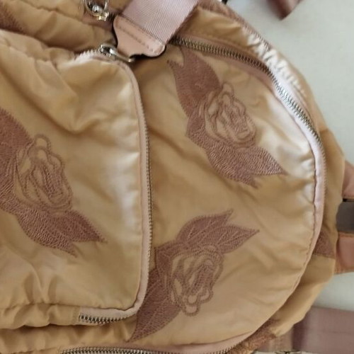 Zara backpack used, beige, fabric